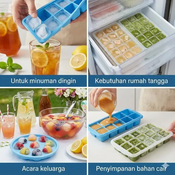 kegunaan cetakan es batu silikon