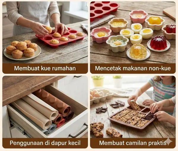 kegunaan cetakan kue silikon