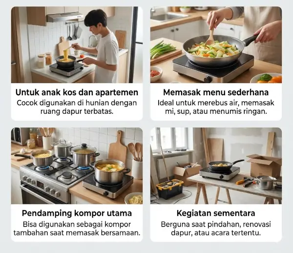 kegunaan kompor listrik portable