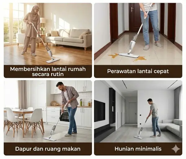 kegunaan pel lantai spray