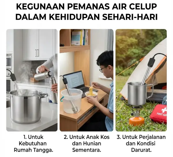kegunaan pemanas air celup