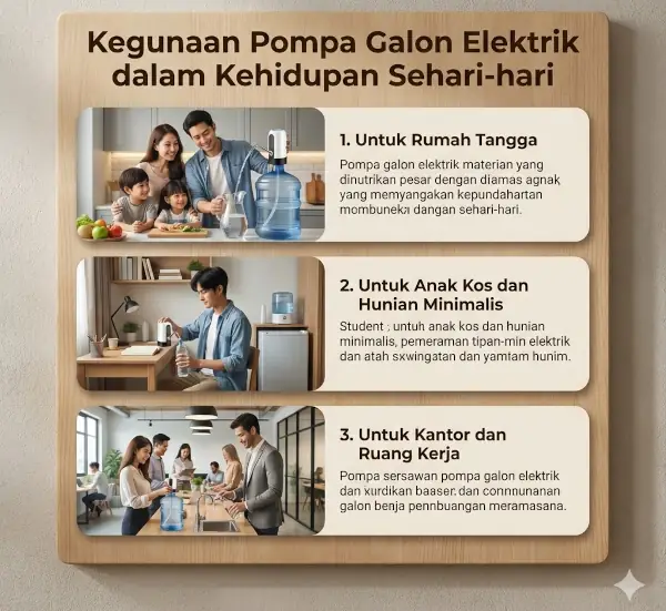 kegunaan pompa galon elektrik