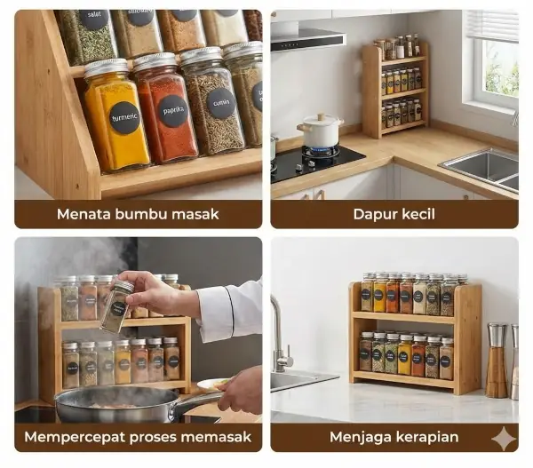 kegunaan rak bumbu dapur