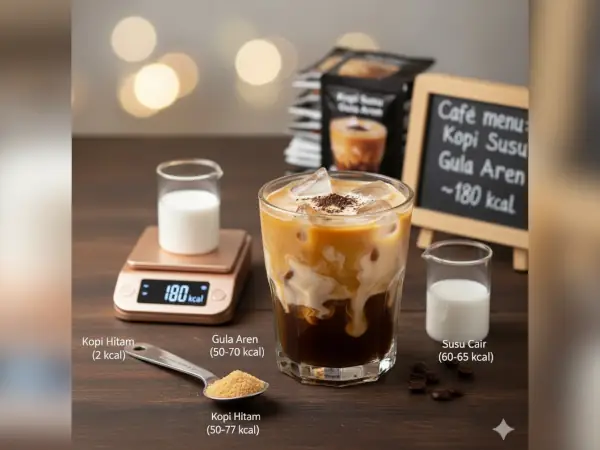 kalori kopi susu gula aren