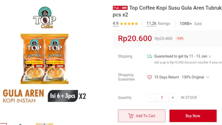 kopi susu gula aren terbaik