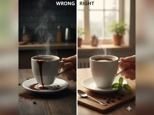 penyajian kopi hitam yang benar