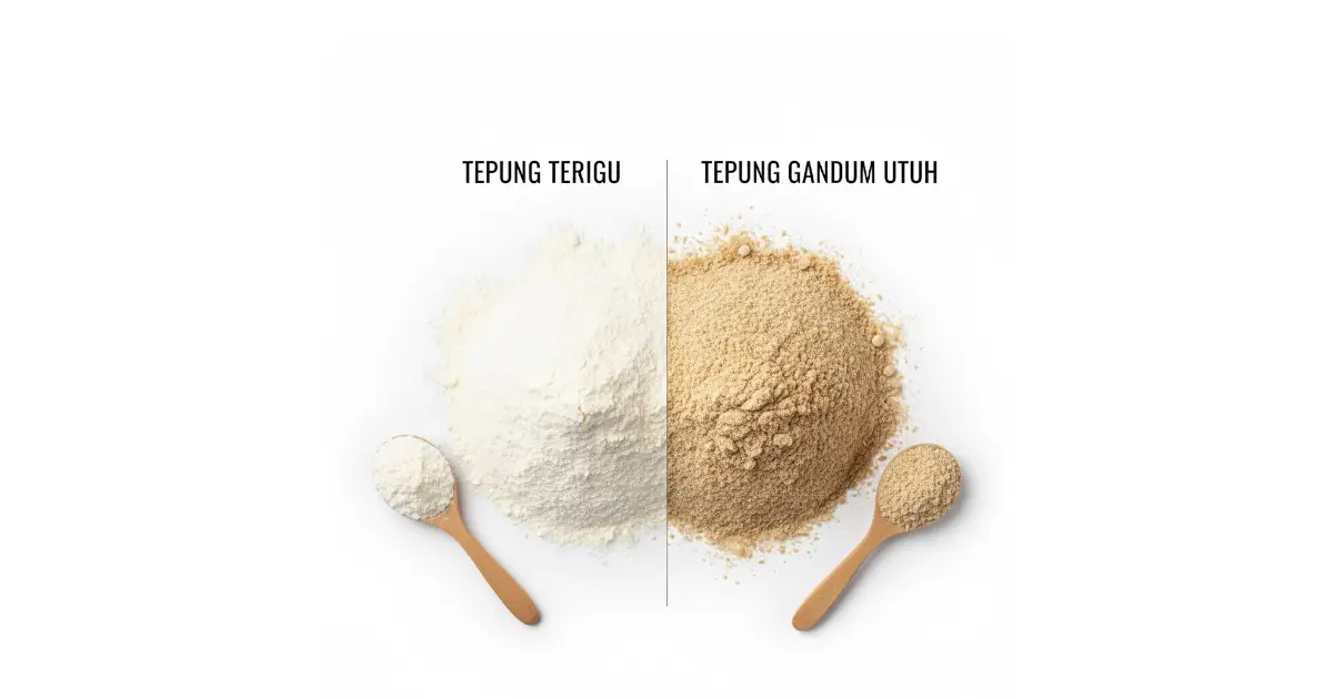 tepung terigu dan tepung gandum utuh